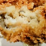 とんかつ多酒多彩 地蔵 - 『牡蠣フライ』断面