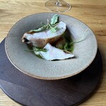 LeAnn - 魚料理（魚に蛤とほうれん草の出汁）