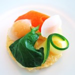 ハインツ・ベック - ポレンタ　うずら卵とグラナパダーノのソース