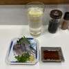 駅前酒場 - 白玉焼酎ハイボール　（略:ボ－ル）、アジ刺身
