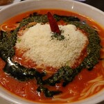 はらっぱ - 赤唐トマトソースにバジル