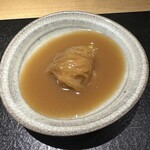 眞善美 - 気仙沼　モウカザメ　尾びれ　焼いた下仁田葱　＆炒飯