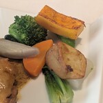 ル ボークープ - シェフのお母様が一部育てたお野菜（この日はカボチャ）