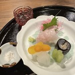 日月 - 平目、あおり烏賊、自家製からすみ