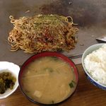 Okonomiyaki Hiroshima - お好み定食（そばorうどん）880円☆（第二回投稿分②）