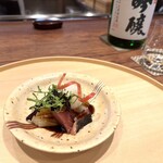 旬彩天 つちや - 向付　ヒッサゲと紋甲烏賊