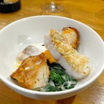 渡辺料理店 - ⚫「白甘鯛の鱗焼き  白子ムニエル リゾット」