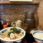安部製麺所 - 朝らーめんセット880円