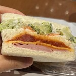 タリーズコーヒー - 料理写真:ハムチーズ&サラダサンド(231kcal)