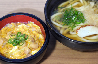 手打うどん けんどん屋 - Aセット（ミニ親子丼＋かけ）