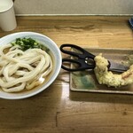 手打ちうどん こげら - ひやあつ、げそ天