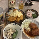 兵蔵 - タラのタルタルフライ1つが大きい！半分にしたけど大きかったよ！どれも美味しかった- ̗̀( ˶^ᵕ'˶)b