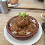 らぁ麺 九菊 - デミハンバーグご飯