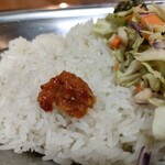 ポークビンダルー食べる副大統領 - ライスは「プリンセスかおり」大盛推定250〜300ｇ