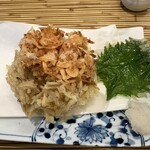 Tsukiji Nunotsune Sarashina - Tempura Toppings – Burdock Root and Sakura Shrimp