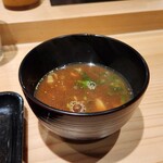 赤坂 にしやま - ナメコの味噌汁うまうま