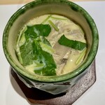 起承転結 - 白子とマッシュルームの茶碗蒸し