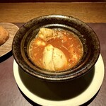 アカ - ⑤河豚白子と車海老アヒージョ