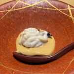 鮨 権左衛門 - タラの白子とあん肝ソース