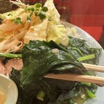 横浜家系ラーメン 黄金家 - 生ほうれん草、美味いんです