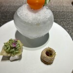 しまなみふれんち Murakami - 山丹正宗&紅マドンナ　岩城島産レモンポークのリエット& 黒イチジク　今治釜揚げしらす&九条ネギ