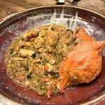 五福飯店 - 渡り蟹と春雨の沙茶醬煮込み