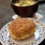 〆は焼きおにぎり