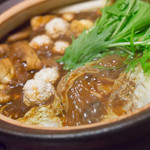 名古屋コーチン 一鳳 - 料理写真:名古屋コーチンの味噌鍋【2014年10月】