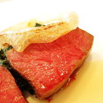 Jean-Georges Tokyo - 最高級飛騨牛のシアード ハーバルスピナッチ リキッド・グリュイエール(＋１５００円)