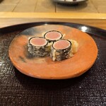 天ぷら浅沼 - 明太子海苔巻