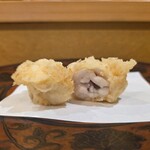 天ぷら浅沼 - 鱈の白子
