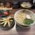 博多うどん はちまき - 料理写真:ごほう天うどん＋かしわ天