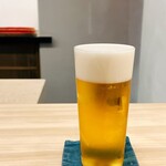 日本料理 久丹 - 最初は生ビール