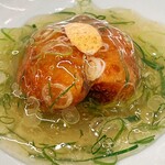 日本料理 久丹 - 加賀蓮根餅のドアップ