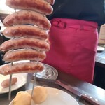 シュラスコレストランALEGRIA - ソーセージからスタート！柔らかくスパイシーで、リピートしました