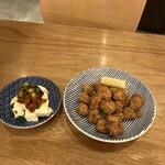 プロント 西新宿店 - チャンジャとクリチと軟骨唐揚げ