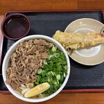 麺処 綿谷 - 牛肉ぶっかけ（ひや）・ちくわ天