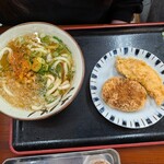 名玄 - うどん小　鶏天とコロッケ