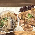 こはなカフェ - 料理写真:タラのきのこあんかけ＆豚肉とさつまいものしょうが焼き