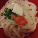 海鮮餐廳 Maguroya 花之夢 Route Inn Grantia秋田 SPA RESORT店 - 釜玉明太子奶油烏冬(690日圓)