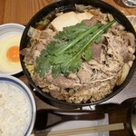 たつみ屋 - 牛バラすき焼き定食
