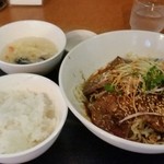 中華料理 海老専家 - ライス、スープ、杏仁豆腐付き