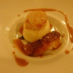 オー・ボン・ヴィヴェール - ホタテと海老のムースリーヌと真鯛のポワレ