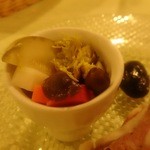 オー・ボン・ヴィヴェール - 「鹿のテリーヌ　自家製ピクルス添え」の自家製ピクルス