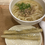 やりうどん - かしわごぼ天