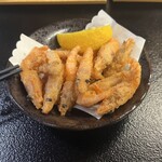 満天富士 - 甘エビのからあげ　過去ちょっとしたトラウマがあったけどこれは超おいしかった！頭から全部たべられる。