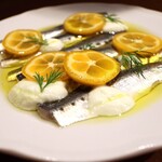 Hachihare - イワシのマリネ　～金柑と青唐ソース～