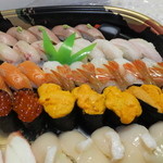 札幌市場めし　まるさん亭 - おかませ握り　５人前　１２５００円のアップ　３　【　２０１４年１２月　】