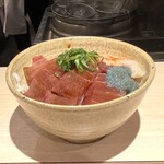 麦と麺助 - 三種の贅沢丼