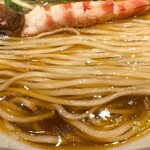 麦と麺助 - 浜坂産甘海老と殻付ホタテの湊そば